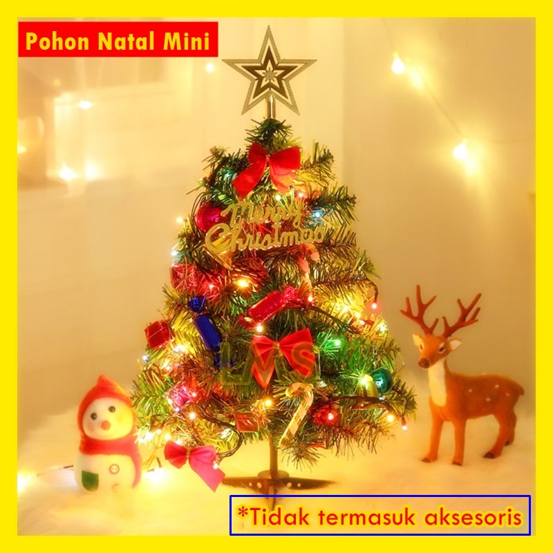 Pohon Natal Ni / Pohon Natal Kecil Untuk Hias Meja Kantor Rumah Bahan Pvc