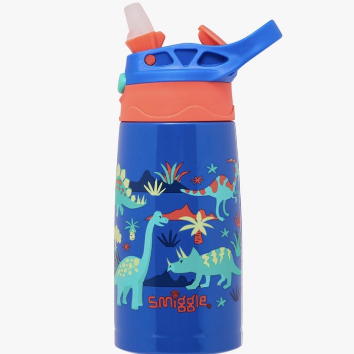 [New Ori] Smiggle Bottle Drink Stainless Dino Original Cool / Hot Botol Limited