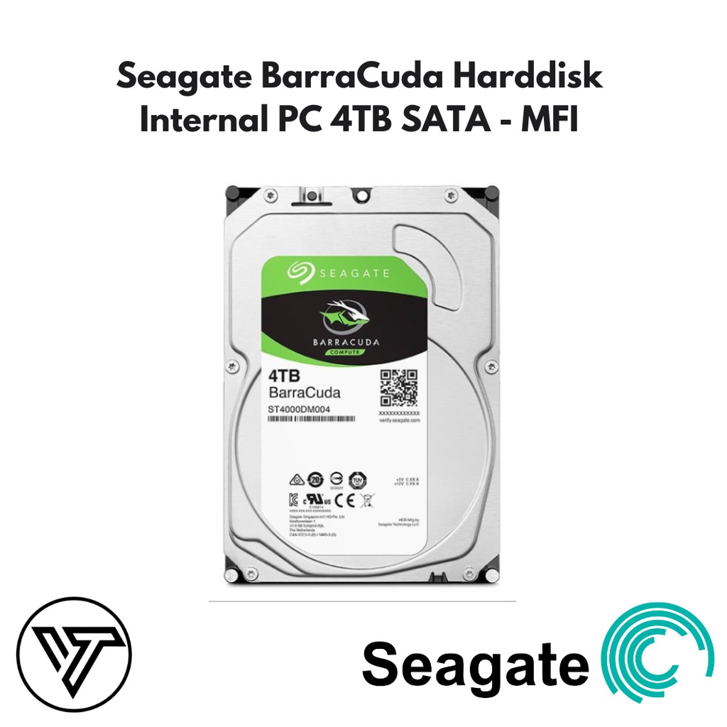 Hardisk Seagate Barracuda Internal Pc 4Tb Sata Mfi Res 4 Tb