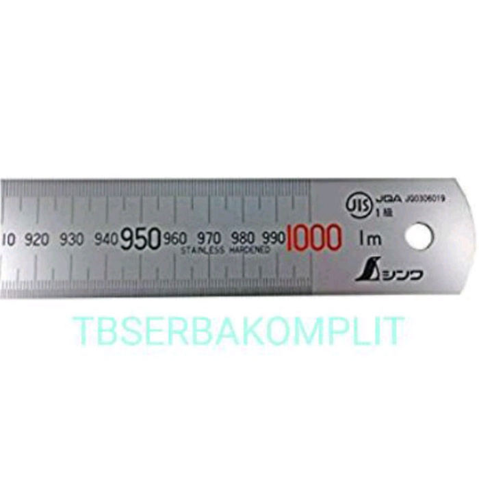 

Sarila Ruler Mistar Besi Ss Metric Scale Mili 13064 2000Mm 2000 Mm Ori