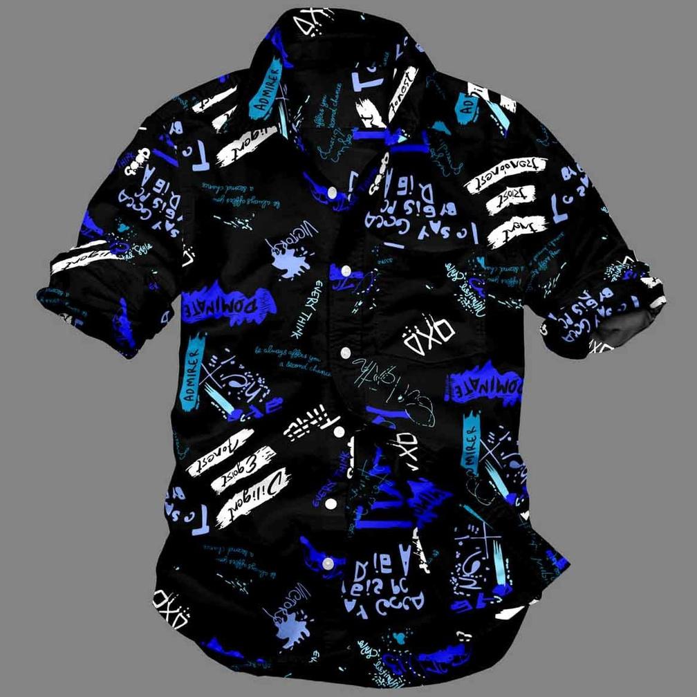 Promo Big Size Jumbo Xxl Dan Xxxl Kemeja Motif Pria Lengan Pendek | Pantai Hawai Original