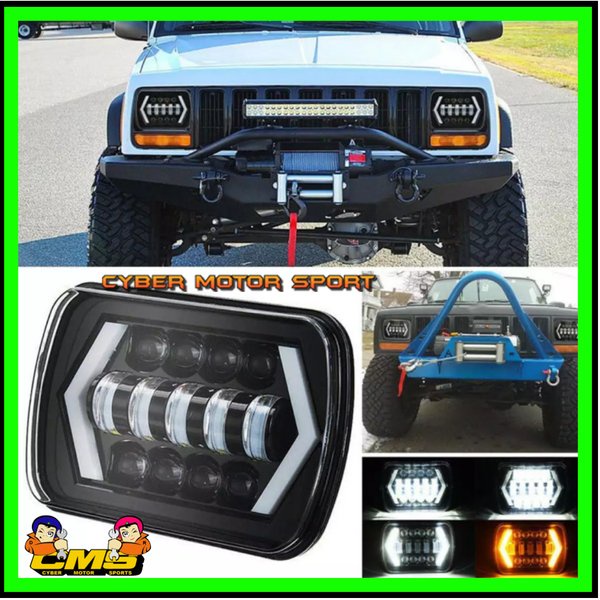 Led Daymaker headlamp kotak 7inch Hi Lo persegi . lampu headlamp daymaker universal 7inch . jeep.