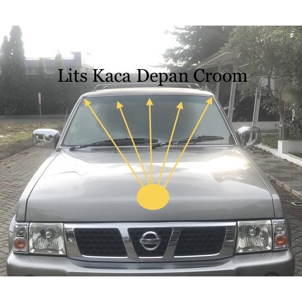 Karet Lis Kaca Depan Atas Croom Mobil Nissan Terrano