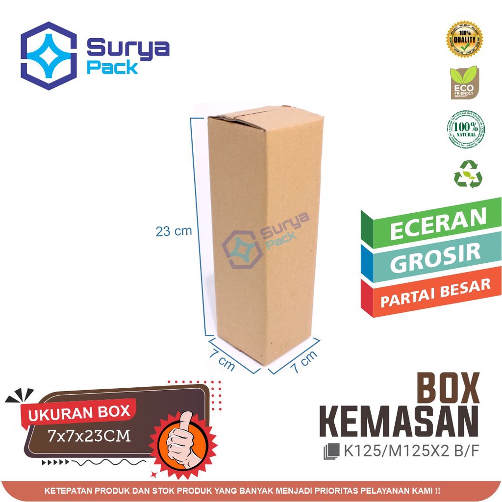 

KARDUS PACKING / KARTON BOX POLOS 7x7x23 CM