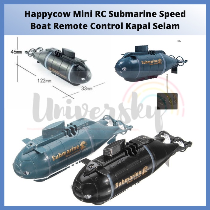 HAPPYCOW MINI RC SUBMARINE SPEED BOAT REMOTE CONTROL KAPAL SELAM