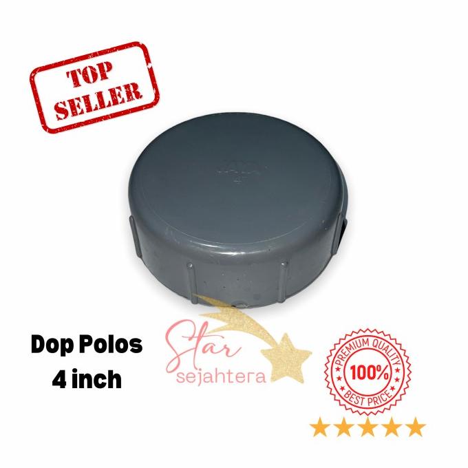 Termantab] Dop Tutup Cap Polos Paralon Pipa 4" inch Penutup PVC tanpa drat AW
