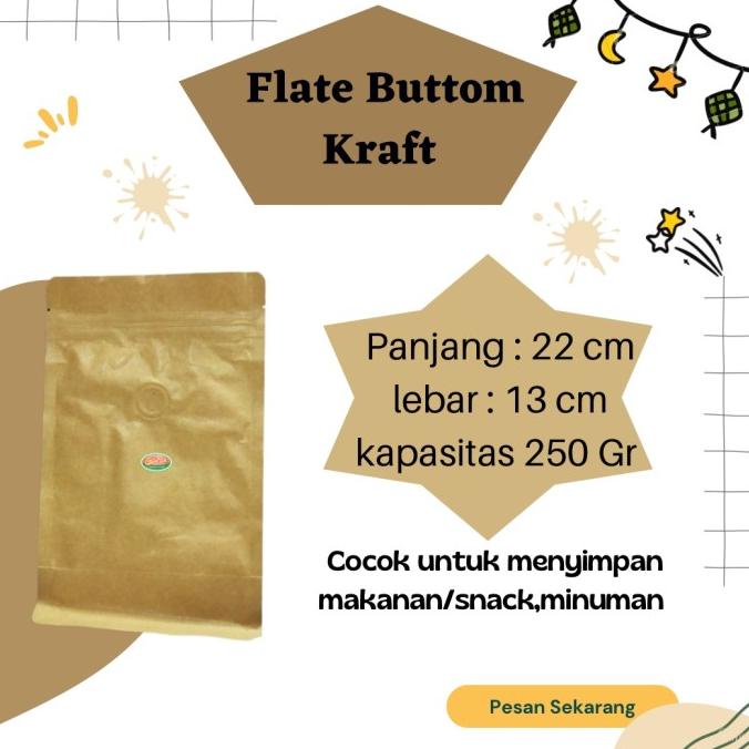 

#####] FLATE BUTTOM KRAFT 10 PCS
