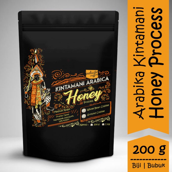 

] BIJI/BUBUK KOPI ARABIKA BALI KINTAMANI HONEY PROCESS 200G BY INDISCHE