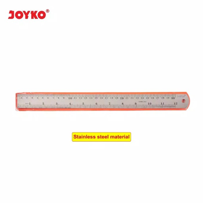 

Ready...Ready...Ready...] Penggaris Besi 30cm Joyko Stainless Steel Ruler 30 cm Tebal Kuat