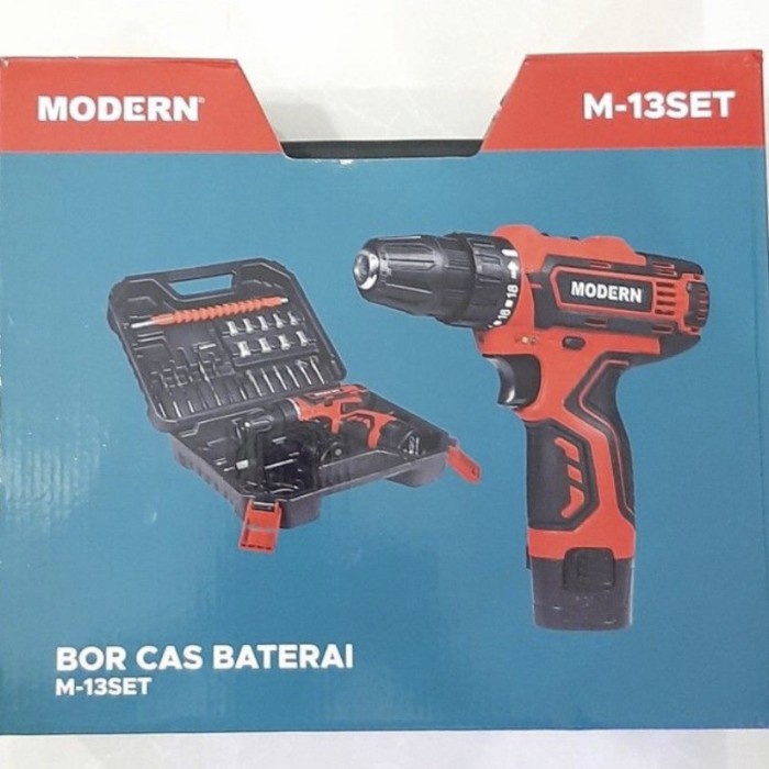 :=:=:=:=] MESIN BOR BATERAI / CORDLESS 12V MODERN