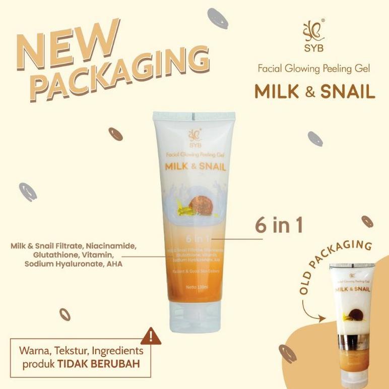 Ready SYB Facial Glowing Peeling Gel Milk Snail/Syb milk snail
