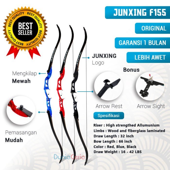 Busur Panah Junxing F155 Recurve Bow