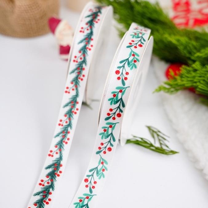 

cusss order] (Harga 5meter) pita natal satin pita Christmas pita pohon natal New