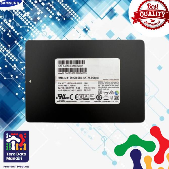 Baru SSD Samsung PM883 960GB SATA 6GB 2.5Inch / MZ7LH960HAJR-0000