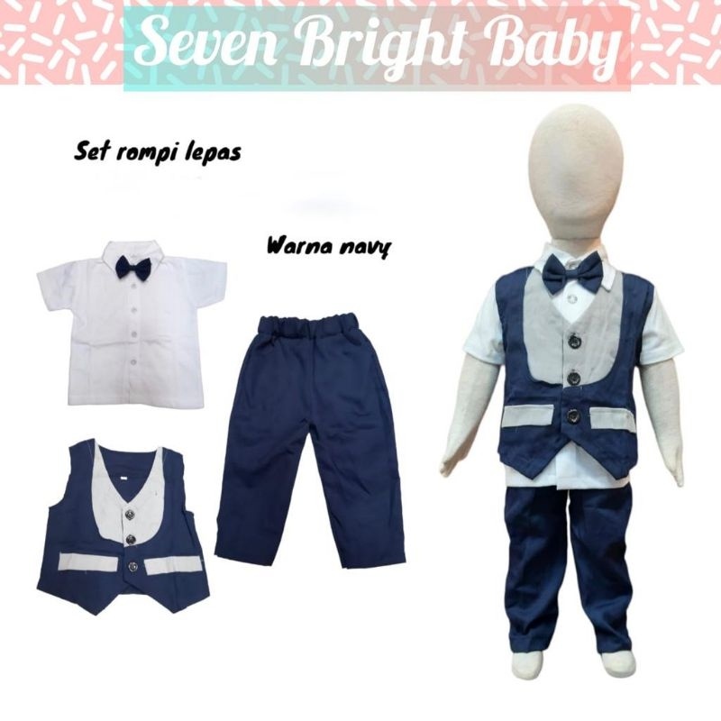 EXCLUSIVE ANAK ANAK Setelan Baju Pesta Rompi 4 in 1 Pesta Anak Cowok 1 - 6 Tahun