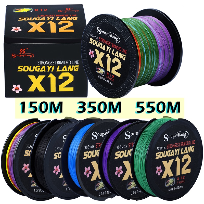 [EXCLUSIVE] BEST QUALITY Sougayilang X12 PE 5500M Senar Pancing 8-46kg Tali Pancing Line Senar