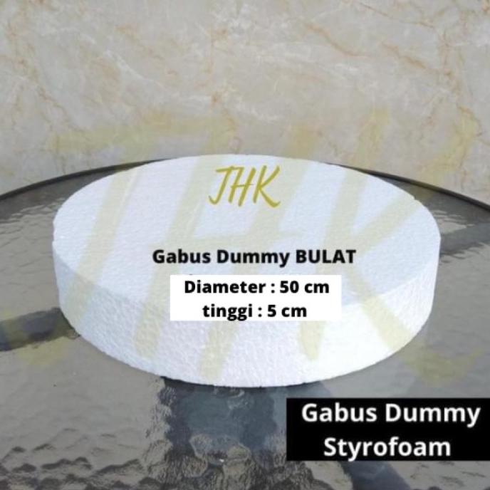 .........] DCB0550 - Gabus Dummy Cake Styrofoam Bulat Tinggi 5 cm Diameter 50 cm