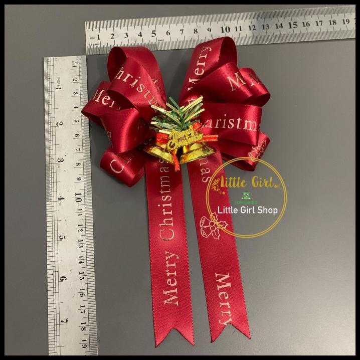 

TERMURAH PITA HIAS SIAP PAKAI NATAL LONCENG MERRY CHRISTMAS PREMIUM SATIN BOW !!!!!
