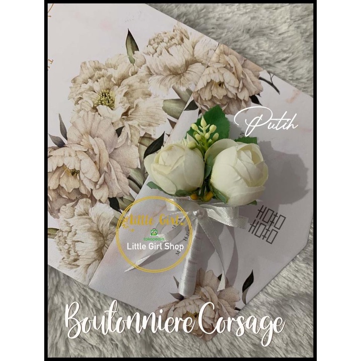 GRATIS ONGKIR BOUTONNIERE KORSASE CORSAGE TANDA PANITIA WEDDING PERNIKAHAN JAS BROS 