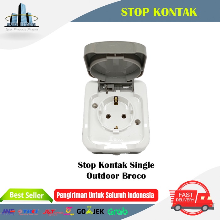 ^^^^^] STOP KONTAK TUTUP SINGLE / STOP KONTAK OUTDOOR BROCO