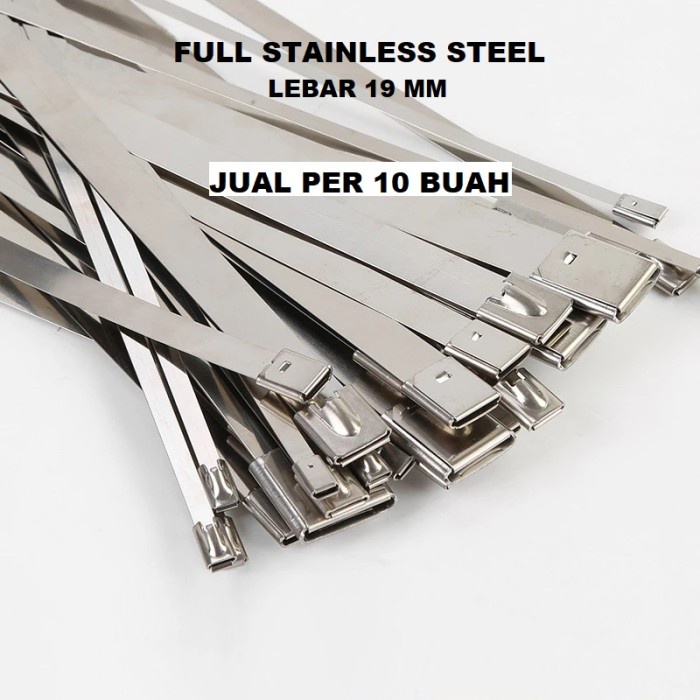 

[COD] Per 10 Pcs Cable Ties Straps Stainless 19 X 900 Mm Kabel Tis Tali Plat Terbaru