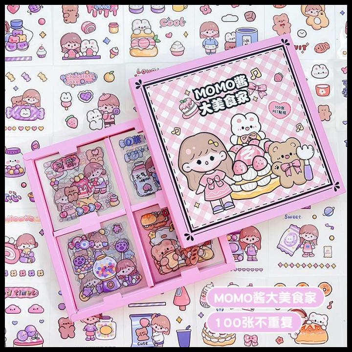 

HOT DEAL 100 LEMBAR STICKER MOMO CAKE PET ANTI AIR ANTI ROBEK VIRAL !