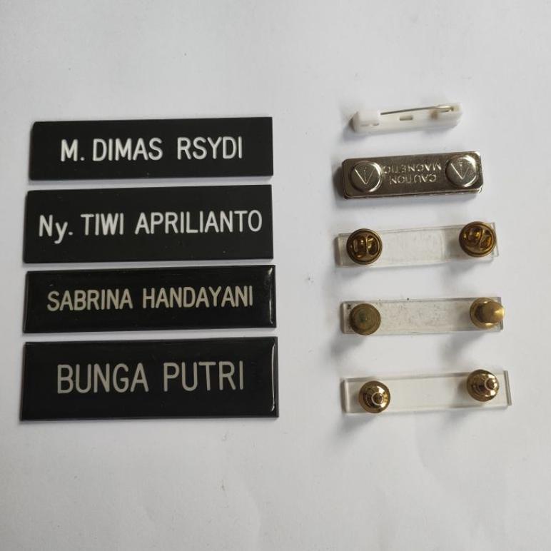 

Nametag Pns / Nametag Akrilik Dop / Nametag Akrilik Murah / Nametag Murah / Nametag Gravir / Name Tag Gravir / Nametag Ukir / Name Tag Ukir / Nama Dada Gravir / Nama Dada Ukir [Terlaris]