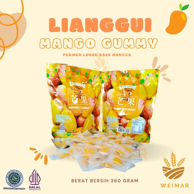 

LIANGGUI PERMEN LUNAK RASA MANGGA - 360GR