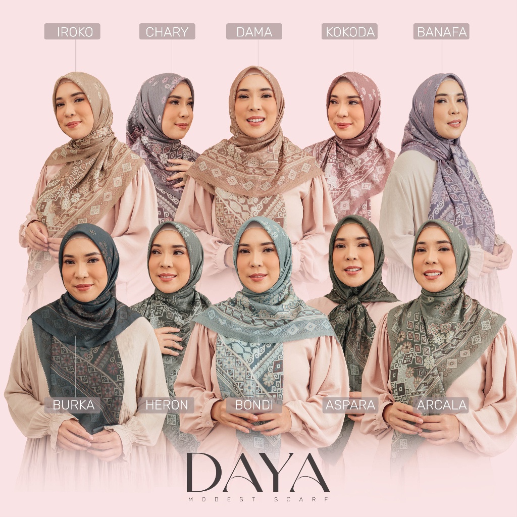 STYLISH HIJAB DAILY Hijab Segi Empat Daya - Seradia x Fitrop