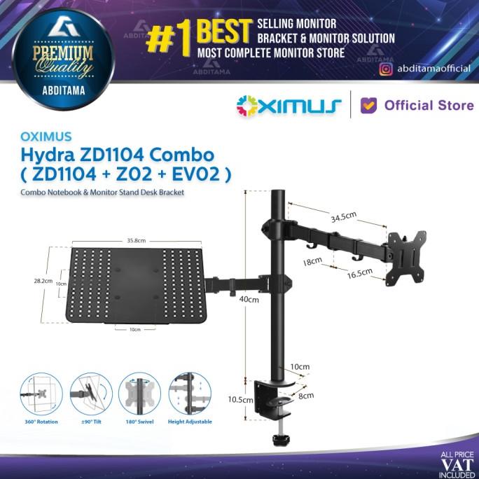 Bracket Laptop Notebook Monitor Combo Oximus ZD1104 Dual Combo