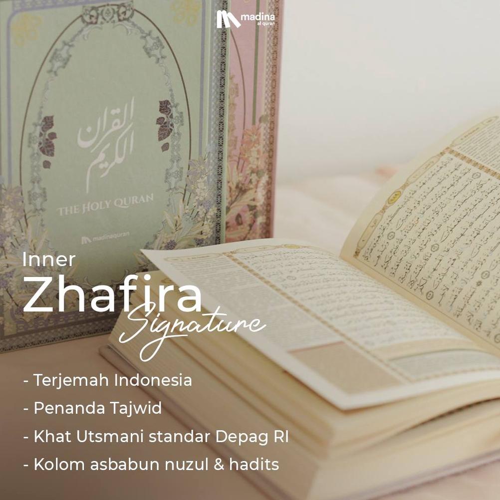 

Berkualitas Madinaquran - Mushaf Al Quran Terjemahan Zhafira Signature Hard Cover Ukuran A6 & A5 Dengan Sampul Estetik, Cantik, Elegant & Klasik Untuk Wanita .,