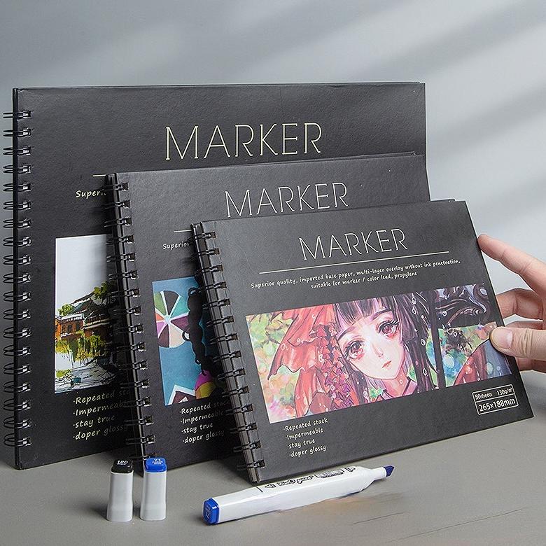 

Terjangkau - Marker Pad 50 Sheets 130gsm Professional No Penetration Paper Sketchbook