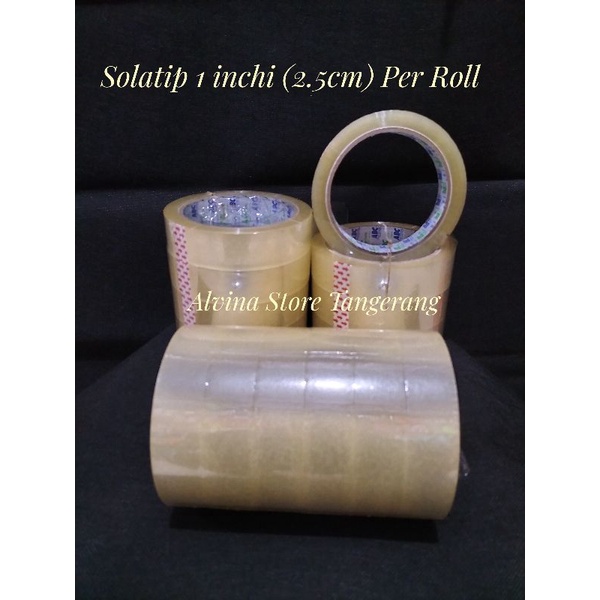 

Solatip Bening 2.5 cm Per Roll / Isolasi Bening 1 inchi Murah dan Berkualitas