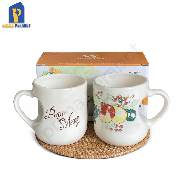 *#*#*#] Mug Satu Set Cinta Mug Gagang Love Papa Mama