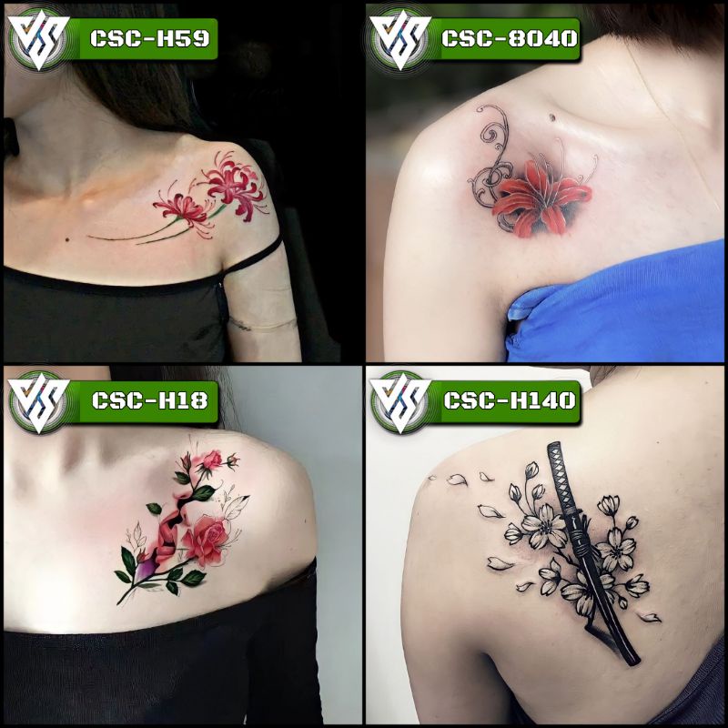 [CSC] Dada/punggung Tato Temporer Temporary Tattoo Sementara Tahan Air pria wanita