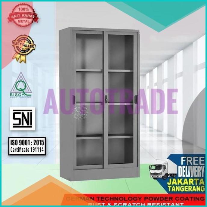 

FILLING CABINET LEMARI FILE ARSIP KACA PINTU GESER SLIDING VIP V - 60