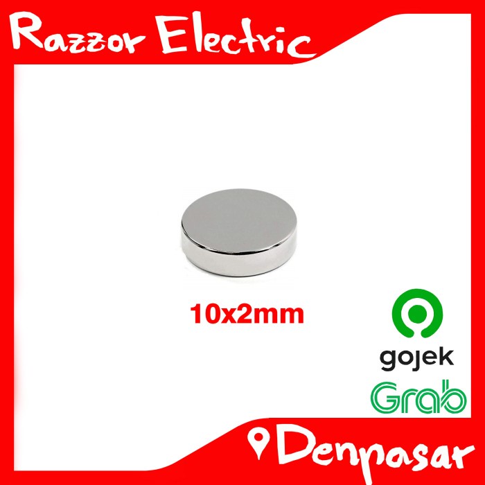 

$$$$] Magnet Super Neodymium Kepingan Bulat Coin Koin NdFeB 10 x 2 mm