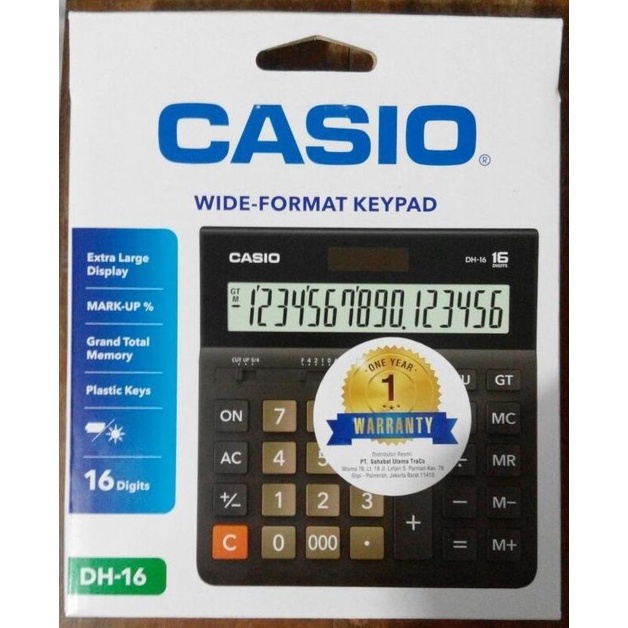 

KALKULATOR CASIO 16 DIGIT DH 16