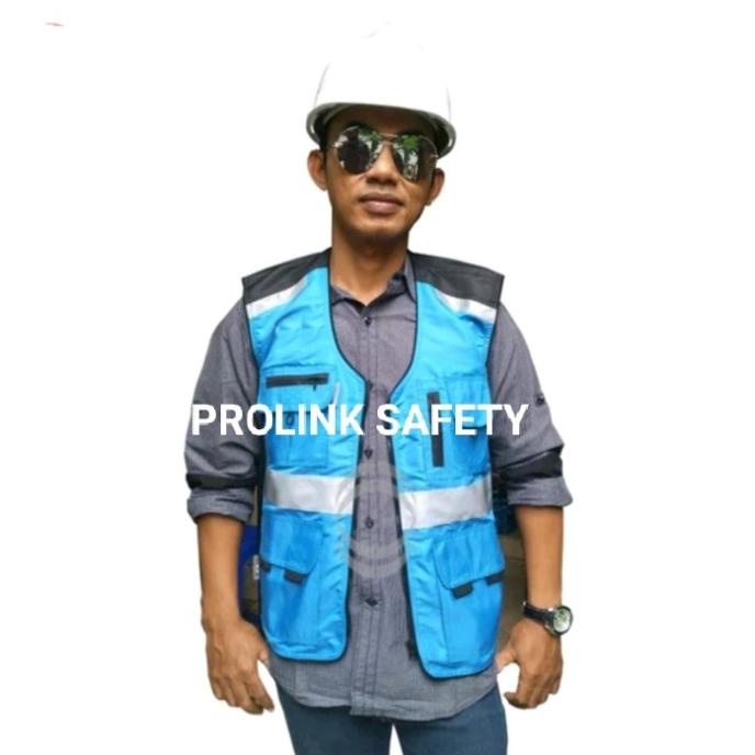 uru ROMPI SAFETY BAHAN FULL TASLAN BIRU MUDA TOSKA PAKAI FURING
