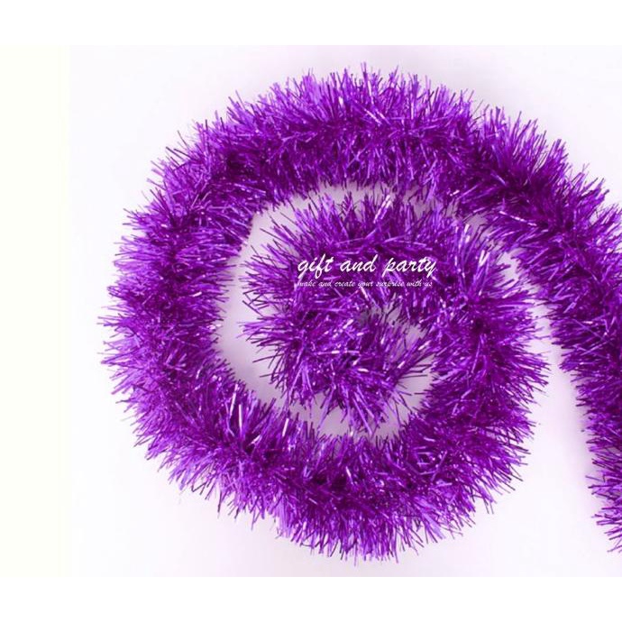 

Big Sale Slinger Tinsel Ungu / Slinger Natal / Garland Tinsel / Hiasan Natal Original
