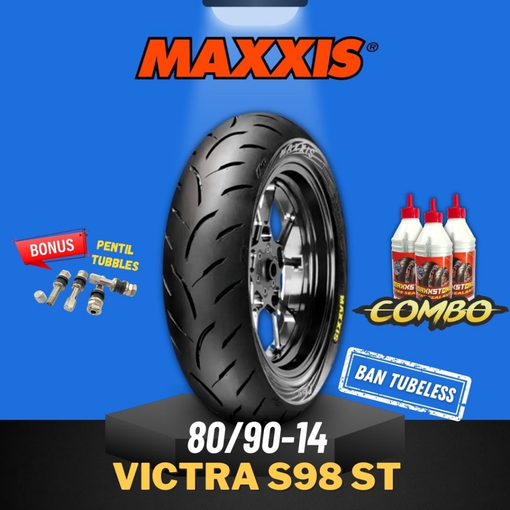 [Ready Cod] Maxxis Victra Ring 14 80 / 90 - 14 / Ban Maxxis 80/90-14 / 80-90-14 Tubeless Ban Luar /