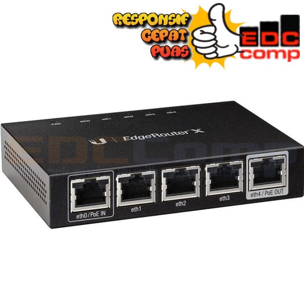 Ubiquiti ER-X, EdgeRouter X - Router Gigabit Ethernet 1 Gbps 4 Port LAN dan 1 Port WAN