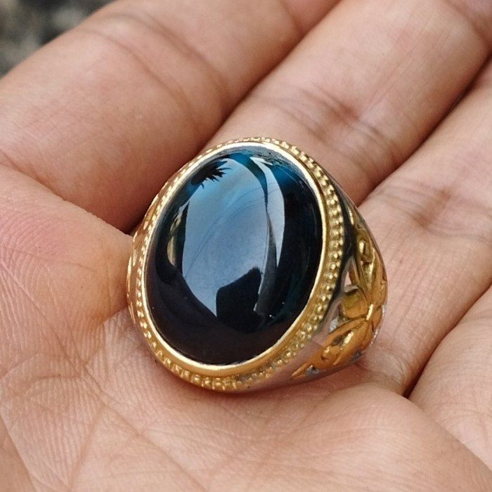 [Baru] Cincin Bacok Bacan Doko Majiko Coklat Keristal Bodi Glas Natural Limited