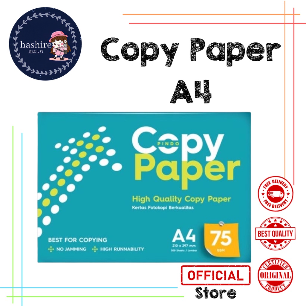 

Kertas HVS FotoCopy /Copy Paper /Print A4 75gsm 500 Lembar