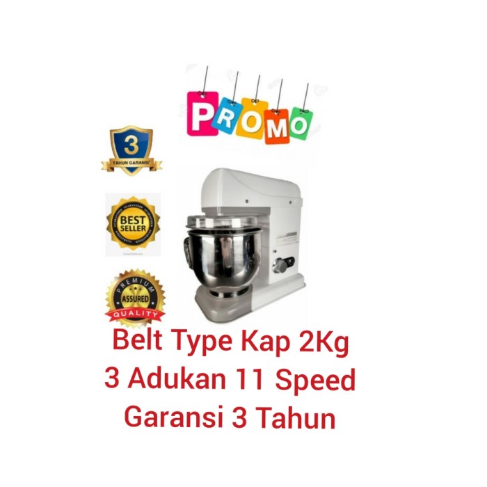 Denimb Mixer Roti 7 Liter ,Multi Fungsi 3 Adukan,Multi Speed