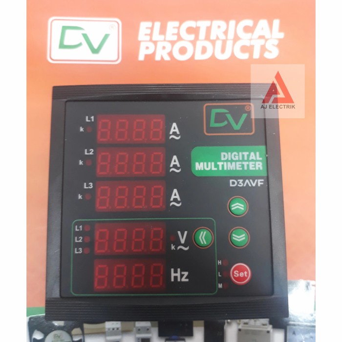 [Original] Dv Digital Panel Meter Dv3Avf / Ampere - Volt - Hz Limited