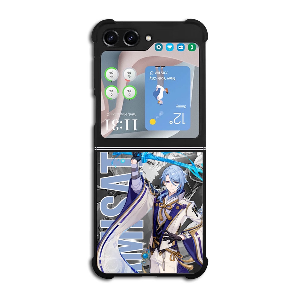 Casing Hardcase Custom Softcase Samsung Galaxy Z Flip 3 4 5 5G Z Fold 3 4 5 5G Kamisato Ayato Genshi