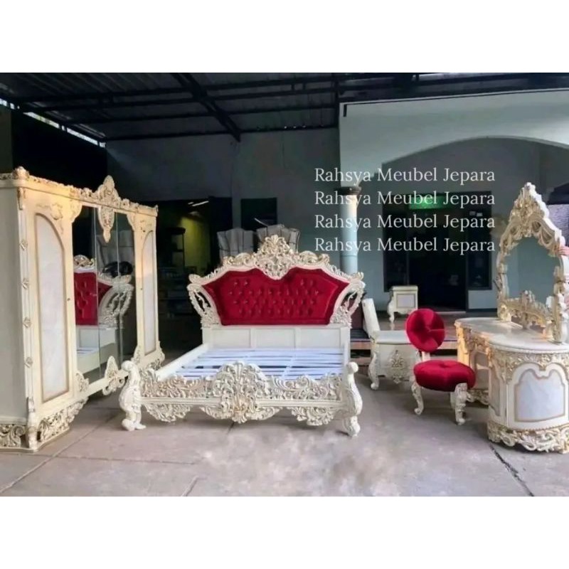 set kamar ukir Jepara mewah