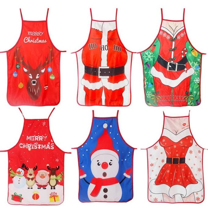 

Kostum Apron Natal Murah Hadiah Celemek Santa Rusa Snowman Hadiah Gift Terbaik