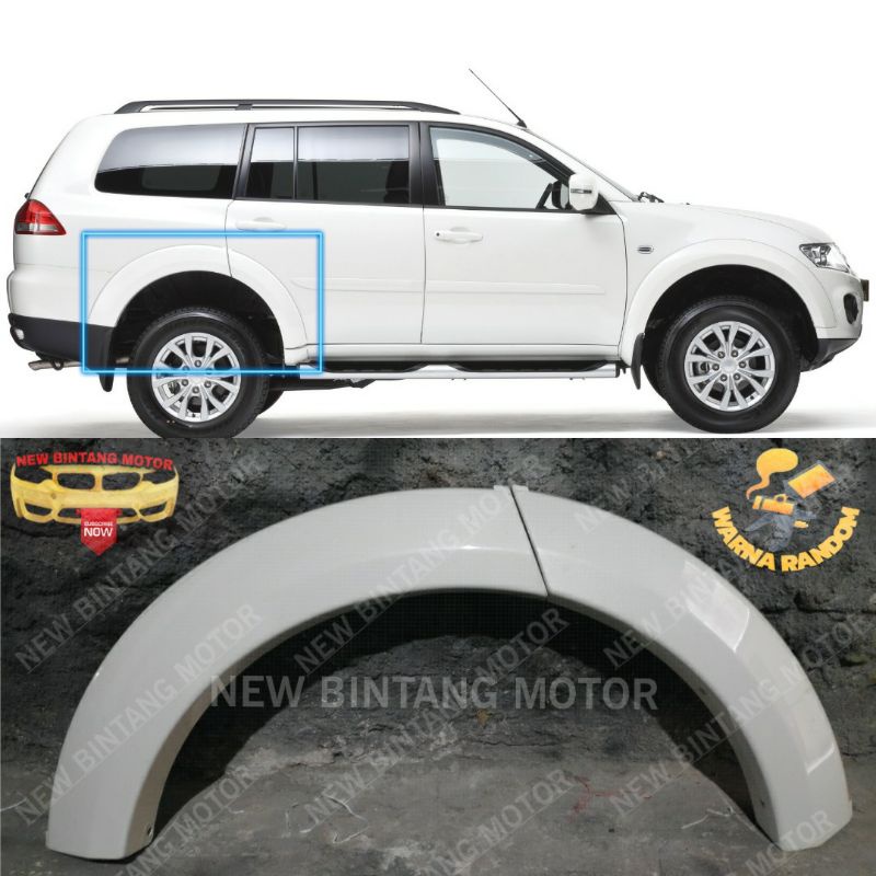 Over fender pajero sport belakang kanan 2010 2015 original